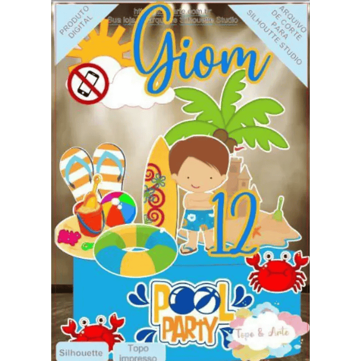 Arquivo de Corte Topo Pool Party 1