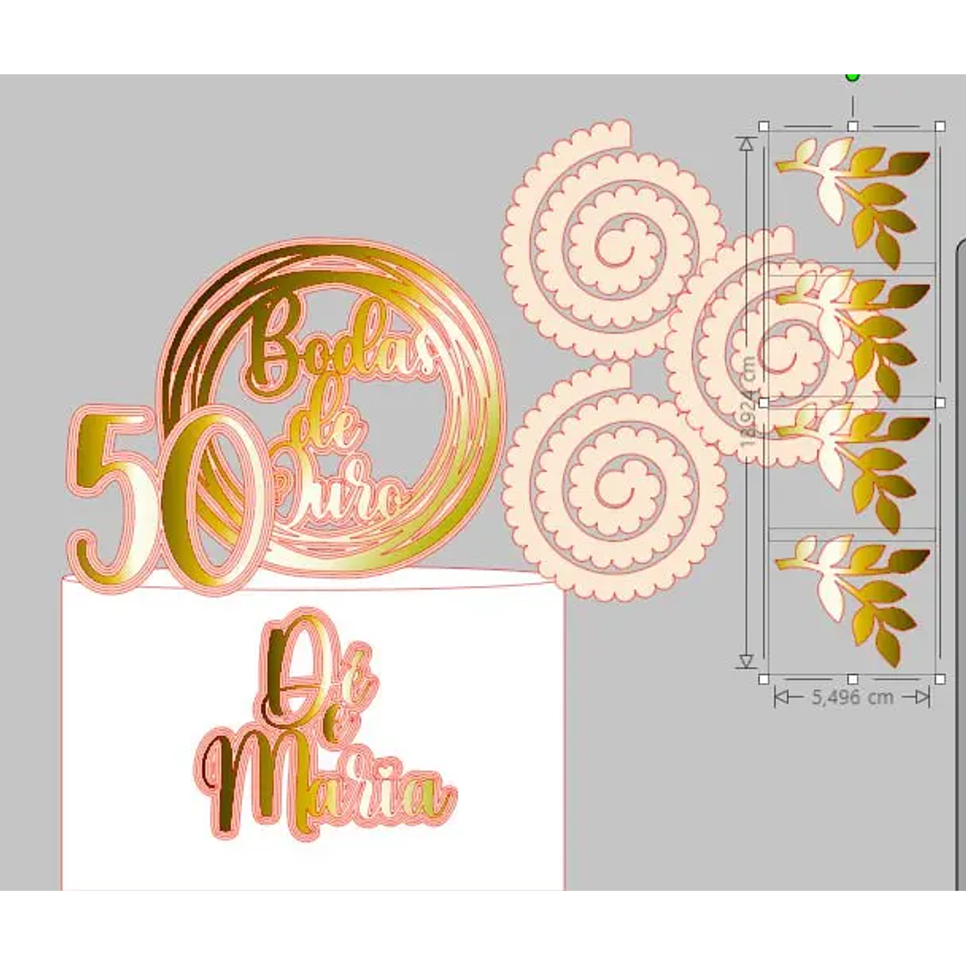 Arquivo de Corte Topo Bodas de Ouro 1