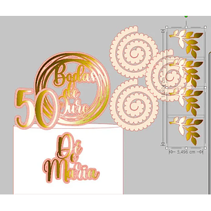 Arquivo de Corte Topo Bodas de Ouro