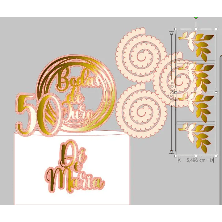 Arquivo de Corte Topo Bodas de Ouro 1