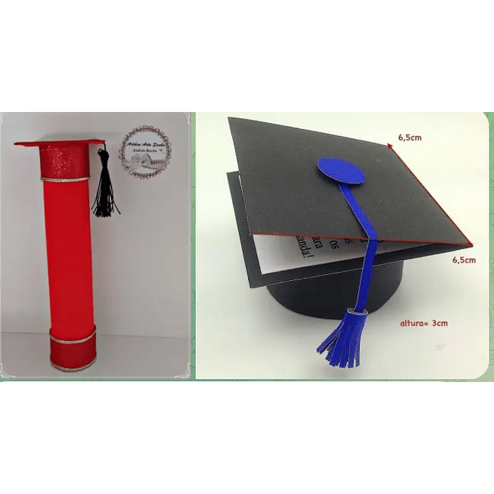 Arquivo de Corte Caixa Capelo e Canudo de Formatura 1