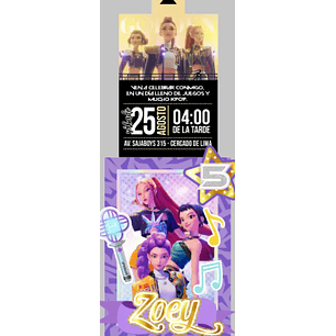 Arquivo de Corte Convite Guerreiras do K-Pop/Huntrix