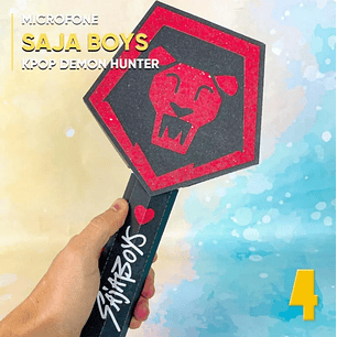 Arquivo de Corte Low Poly Microfone Guerreiras do K-Pop/Saja Boys