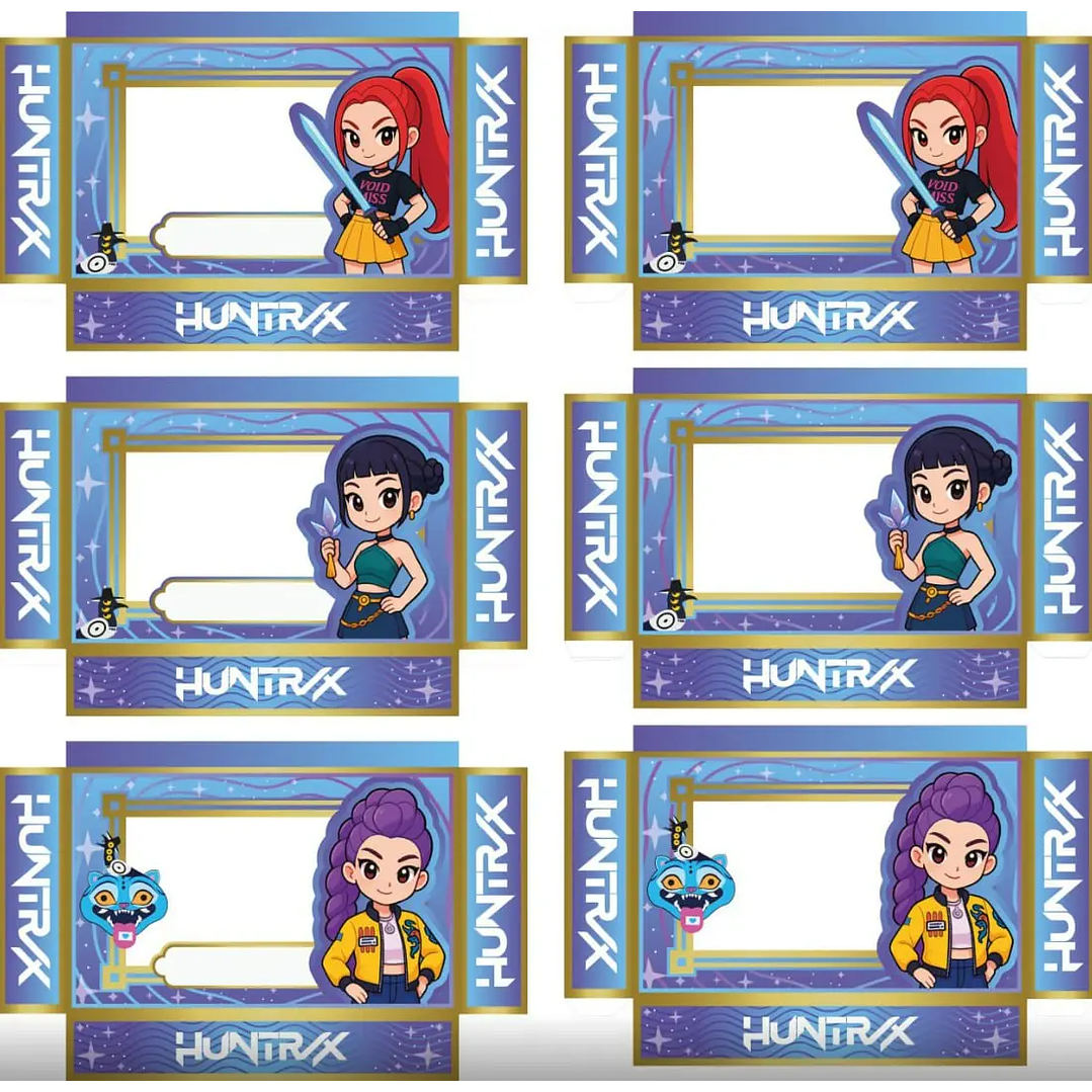 Arquivo de Corte  Caixa de Lembrancinhas Guerreiras do K-Pop/Huntrix 1