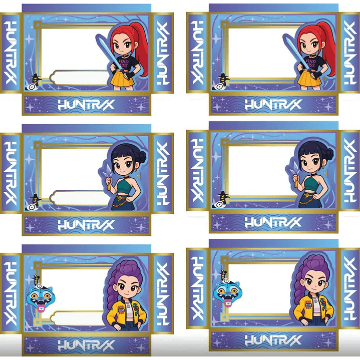 Arquivo de Corte  Caixa de Lembrancinhas Guerreiras do K-Pop/Huntrix 1