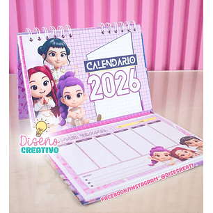 Arquivo Digital Calendário Guerreiras do K-pop/Huntrix