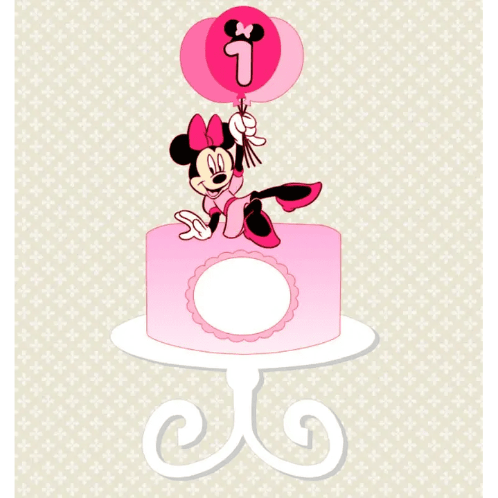 Archivo de corte para decoración de tarta de Minnie Mouse 1