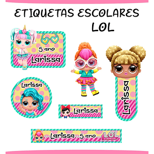 Arquivo de Corte Etiqueta Escolar  Lol