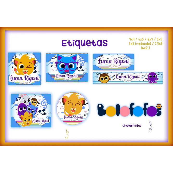 Archivo de corte de etiquetas escolares de Bolofofos 1