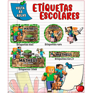 Archivo de corte de etiqueta de escuela de Minecraft