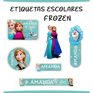 Archivo de corte de etiquetas de Frozen School