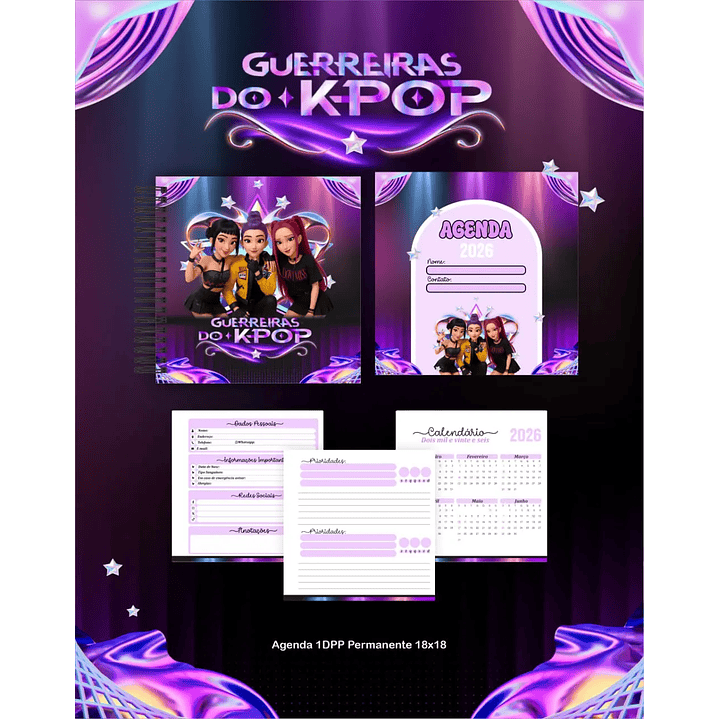 Arquivo Digital Agenda Guerreiras do K-Pop/Huntrix 9