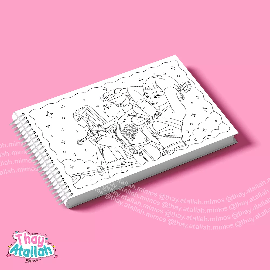 Arquivo Digital Livros de Colorir Guerreiras do K-Pop/Huntrix 5