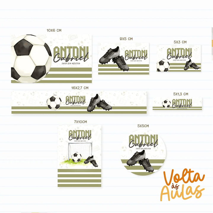 Arquivo de Corte Etiqueta Escolar Futebol 1