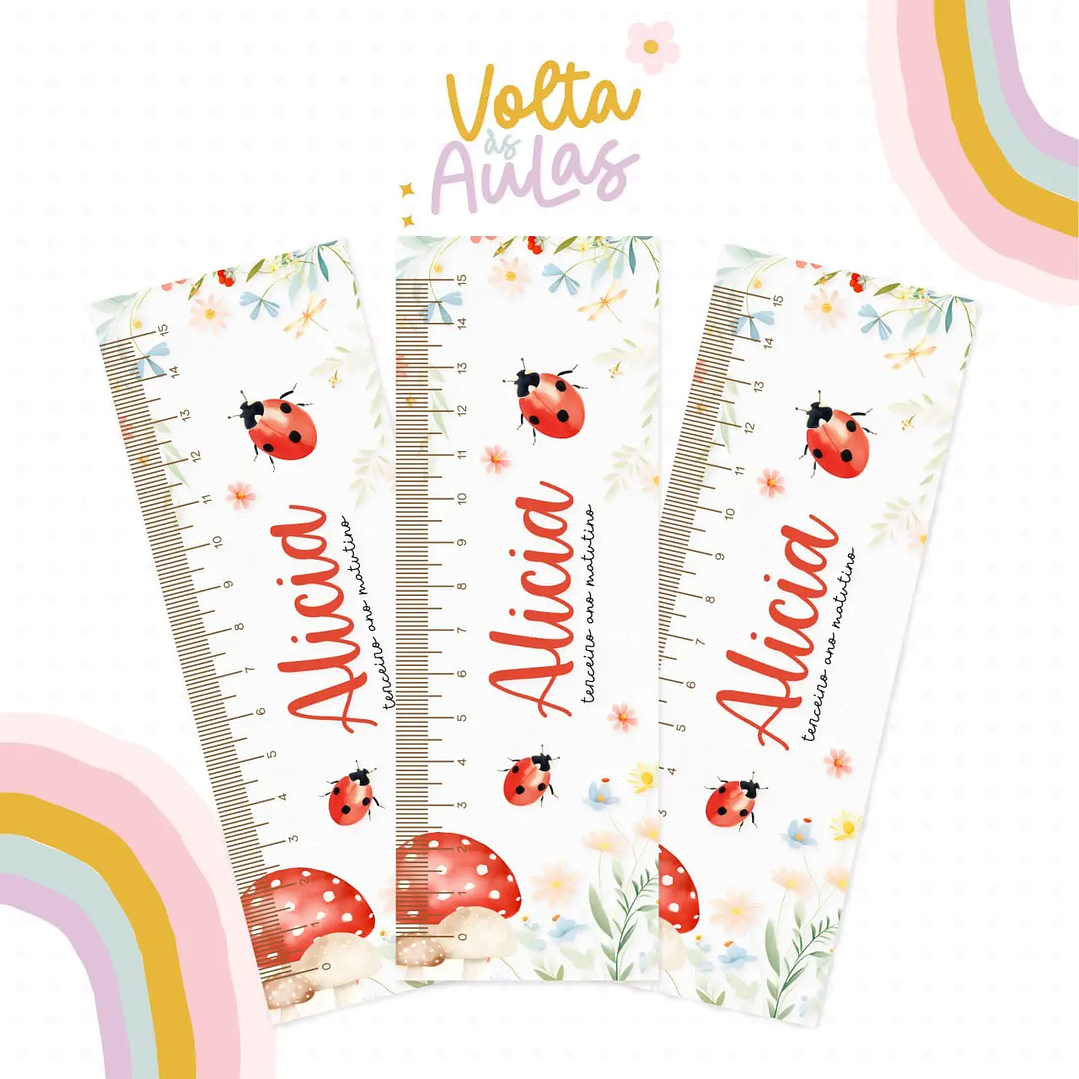 Arquivo de Corte Etiqueta Escolar Joaninha 2