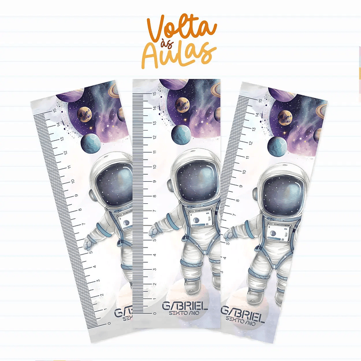Arquivo de Corte Etiqueta Escolar Astronauta 2