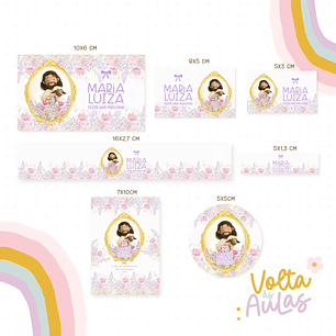 Arquivo de Corte Etiqueta Escolar Jesus Menina