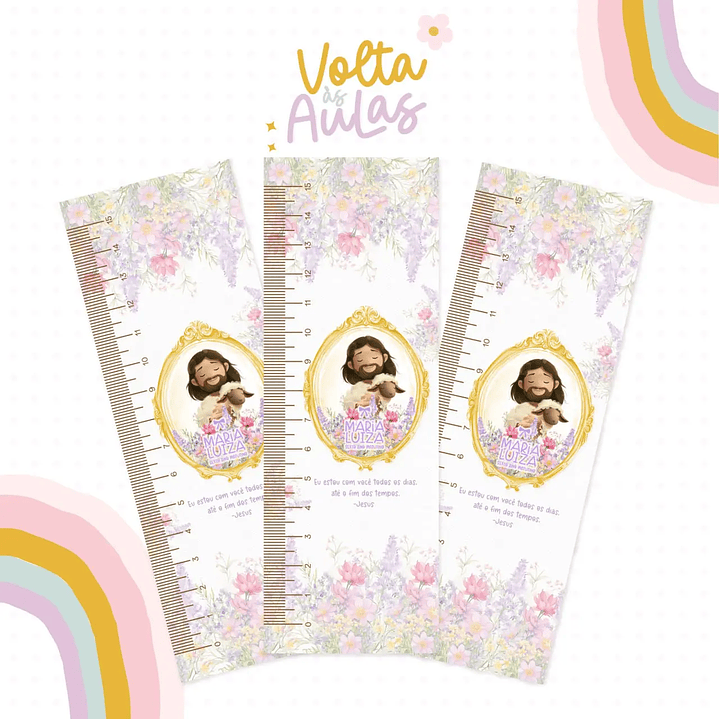 Arquivo de Corte Etiqueta Escolar Jesus Menina 2