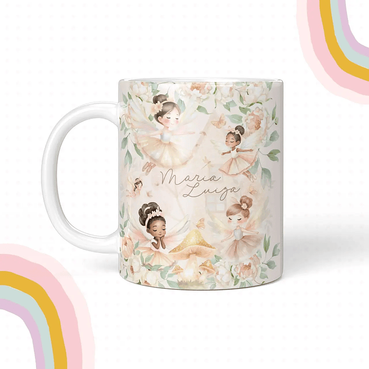 Arquivo de Corte Etiqueta Escolar Jardim das Fadas 3