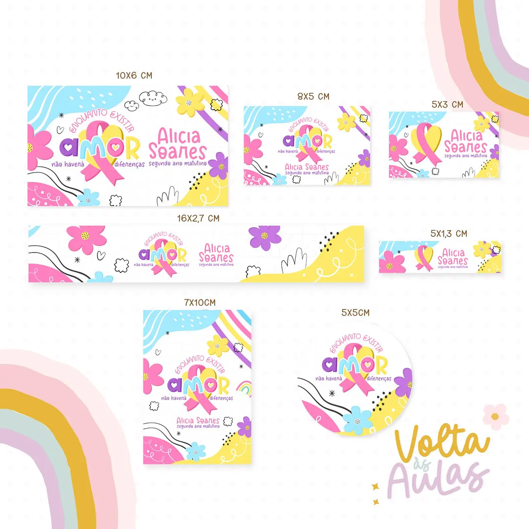 Arquivo de Corte Etiqueta Escolar Autismo Menina 1