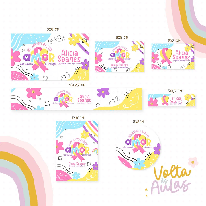 Arquivo de Corte Etiqueta Escolar Autismo Menina 1