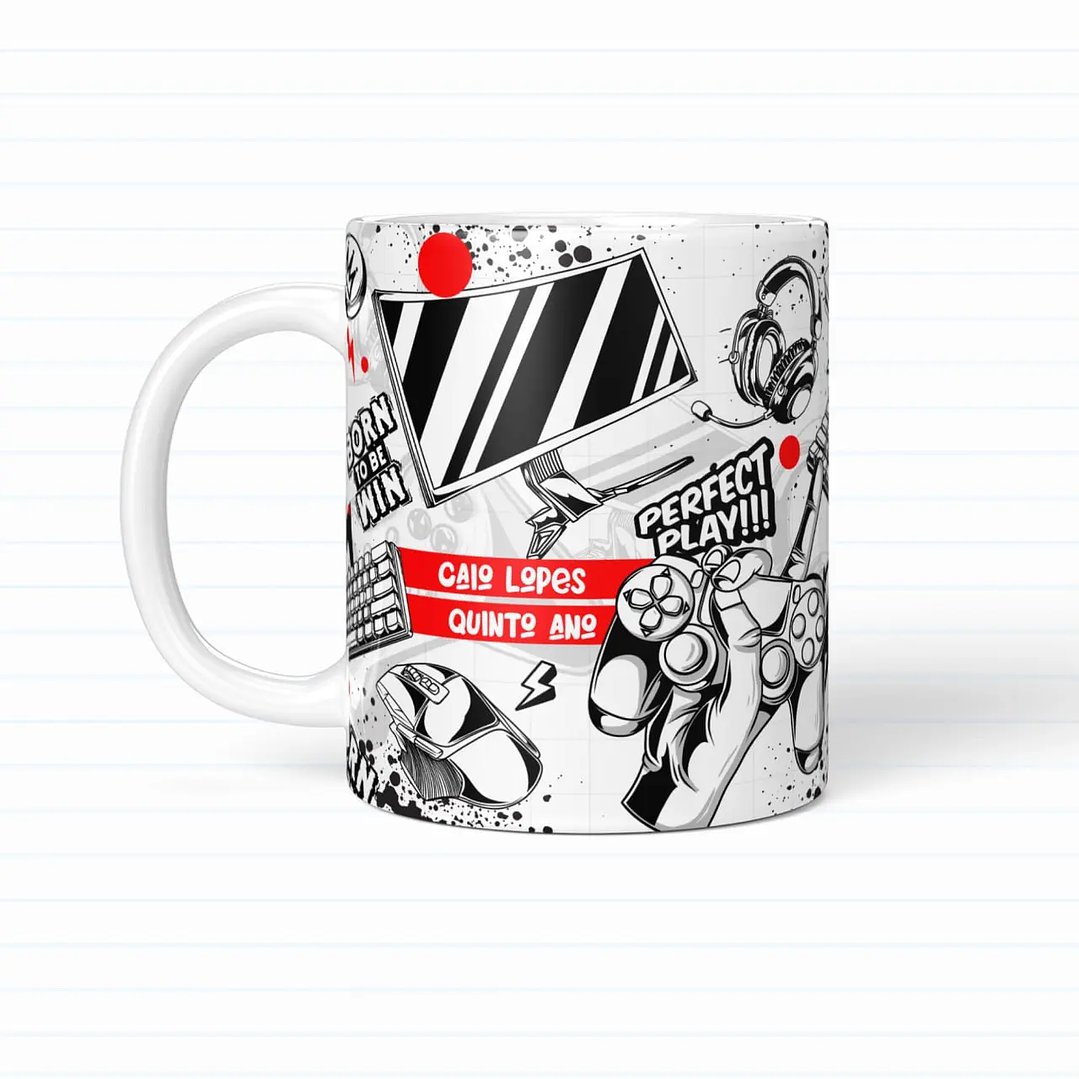 Arquivo de Corte Etiqueta Escolar Gamer 3