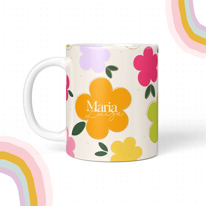 Arquivo de Corte Etiqueta Escolar Floral 3