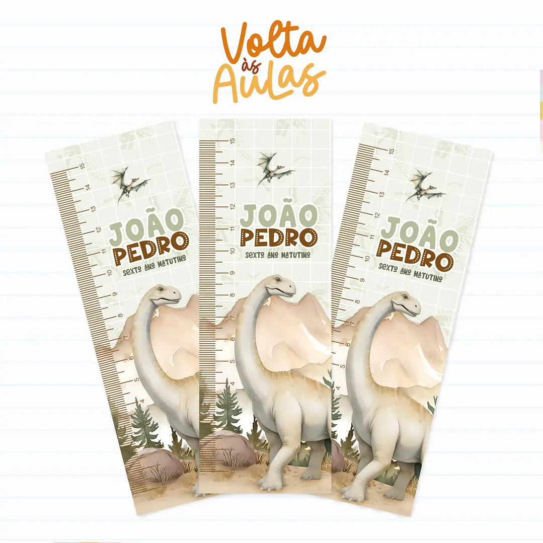 Arquivo de Corte Etiqueta Escolar Dinossauro 2