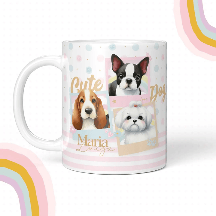 Arquivo de Corte Etiqueta Escolar Cachorrinhos 3