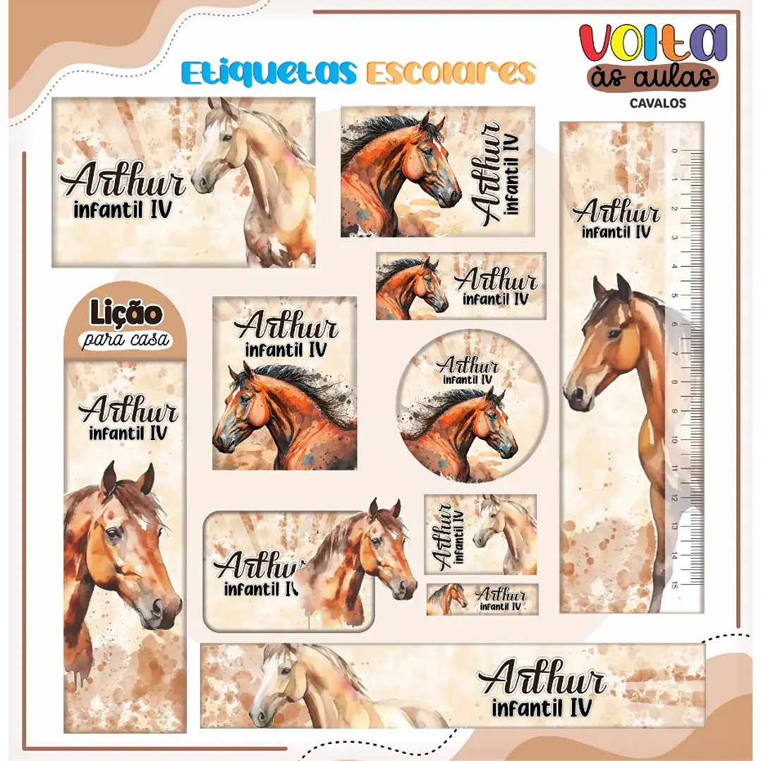 Kit Escolar Archivo Digital Caballo 11