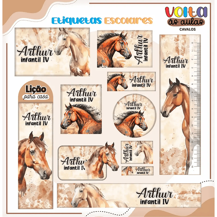 Kit Escolar Archivo Digital Caballo 11