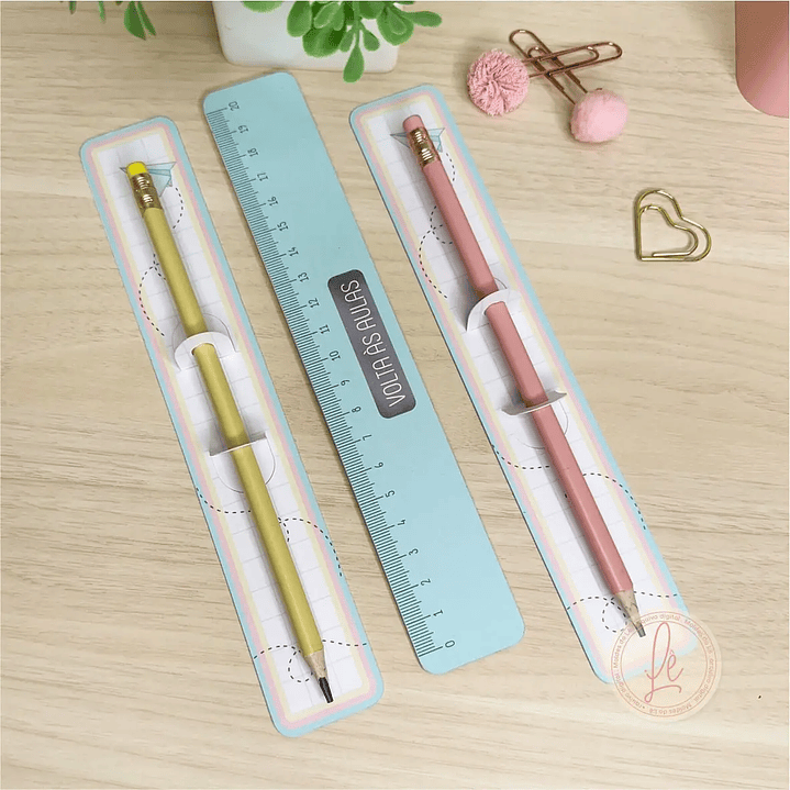 Arquivo de Corte Porta Lápis e Régua Volta às Aulas 1