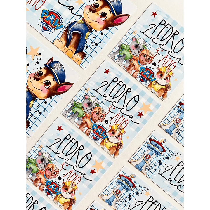 Arquivo de Corte Etiqueta Escolar Patrulha Canina 1