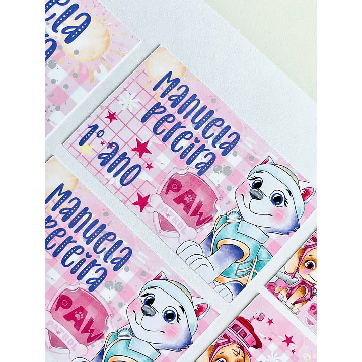 Arquivo de Corte Etiqueta Escolar Patrulha Canina 3