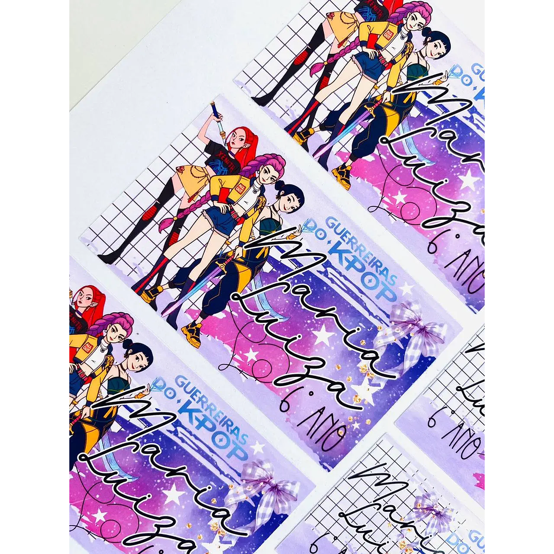 Arquivo de Corte Etiqueta Escolar Guerreiras do K-Pop 1