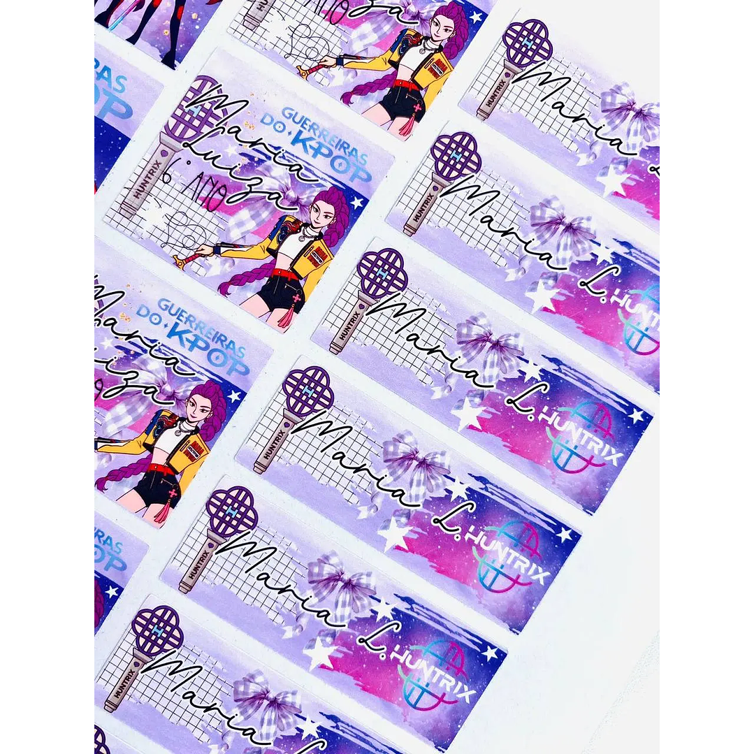 Arquivo de Corte Etiqueta Escolar Guerreiras do K-Pop 2