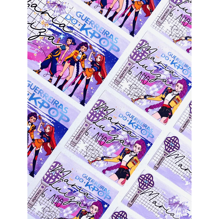 Arquivo de Corte Etiqueta Escolar Guerreiras do K-Pop 3