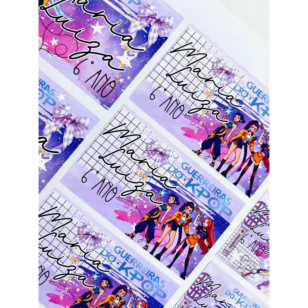 Arquivo de Corte Etiqueta Escolar Guerreiras do K-Pop 4