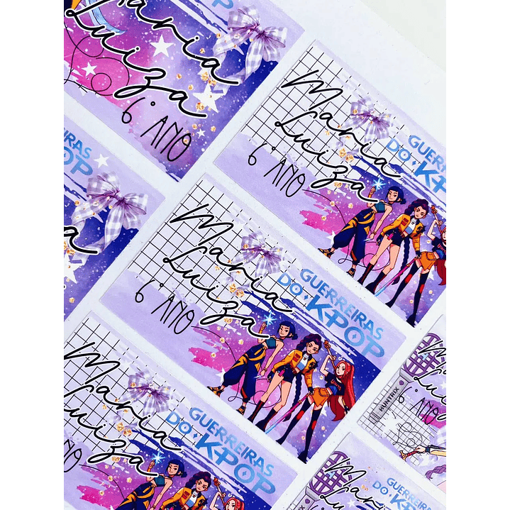 Arquivo de Corte Etiqueta Escolar Guerreiras do K-Pop 4