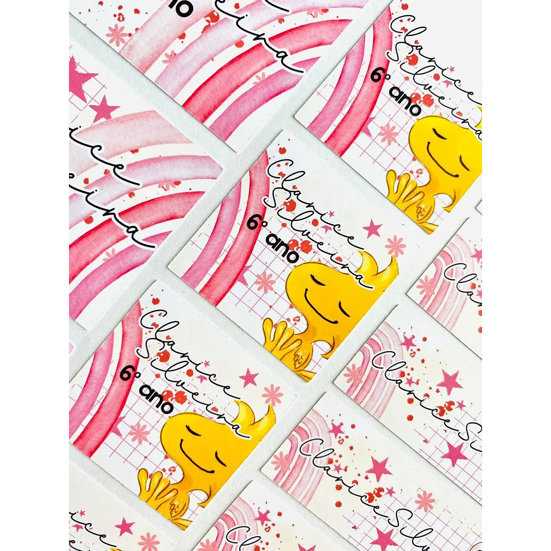 Arquivo de Corte Etiqueta Escolar Snoopy 3