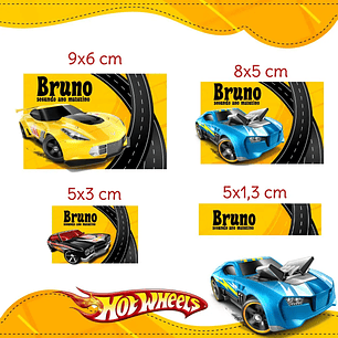 Arquivo de Corte Etiqueta Escolar Hot Wheels