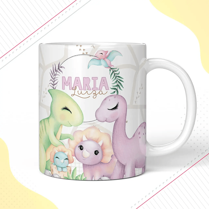 Arquivo de Corte Etiqueta Escolar Dinossauro Cute 1