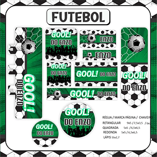 Arquivo de Corte Etiqueta Escolar Futebol