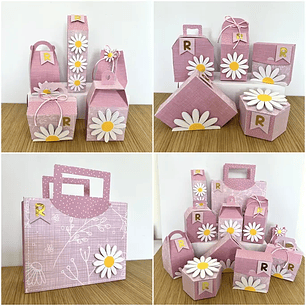 Arquivo de Corte Kit Festa Margaridas Rosa