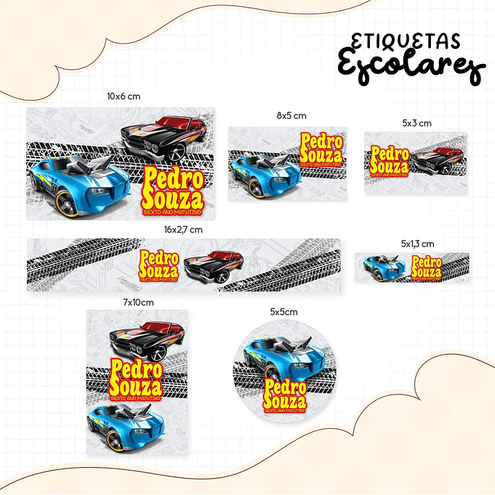 Arquivo de Corte Etiqueta Escolar Hotweells 1