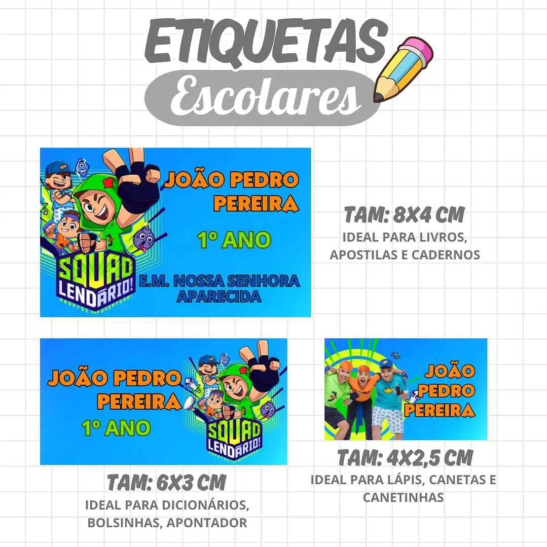 Arquivo de Corte Etiqueta Escolar Família Arqueira 1