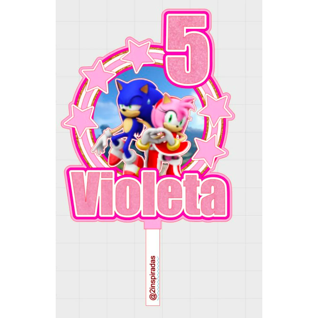 Arquivo de Corte Topo Sonic & Amy 1