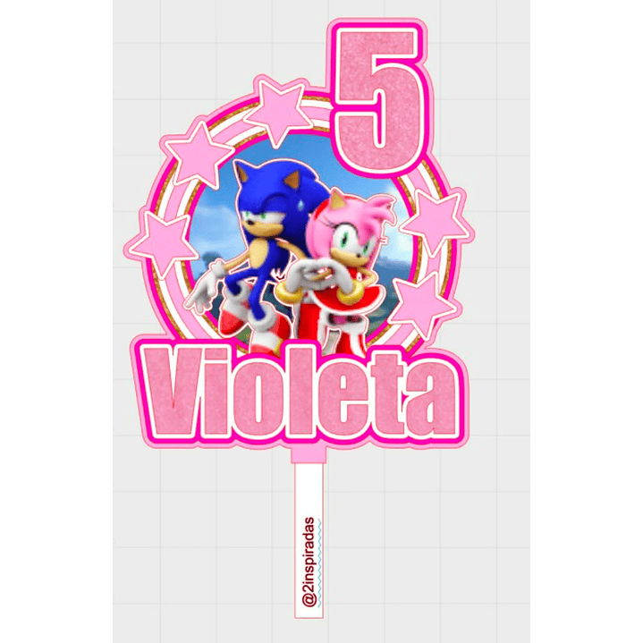 Arquivo de Corte Topo Sonic & Amy 1