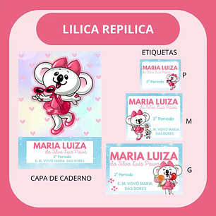 Arquivo de Corte Etiqueta Escolar Lilica Ripilica