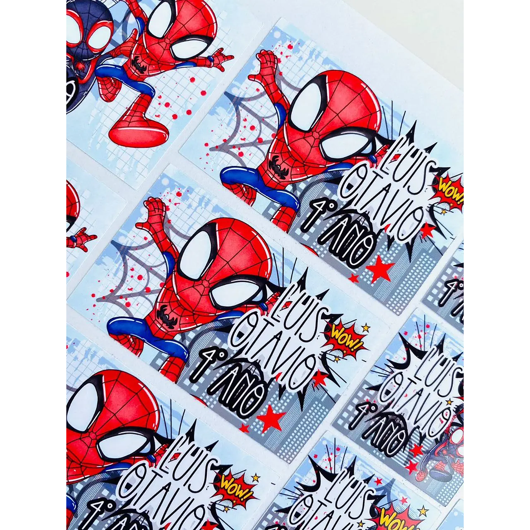 Arquivo de Corte Etiqueta Escolar Spidey e seus amigos 1